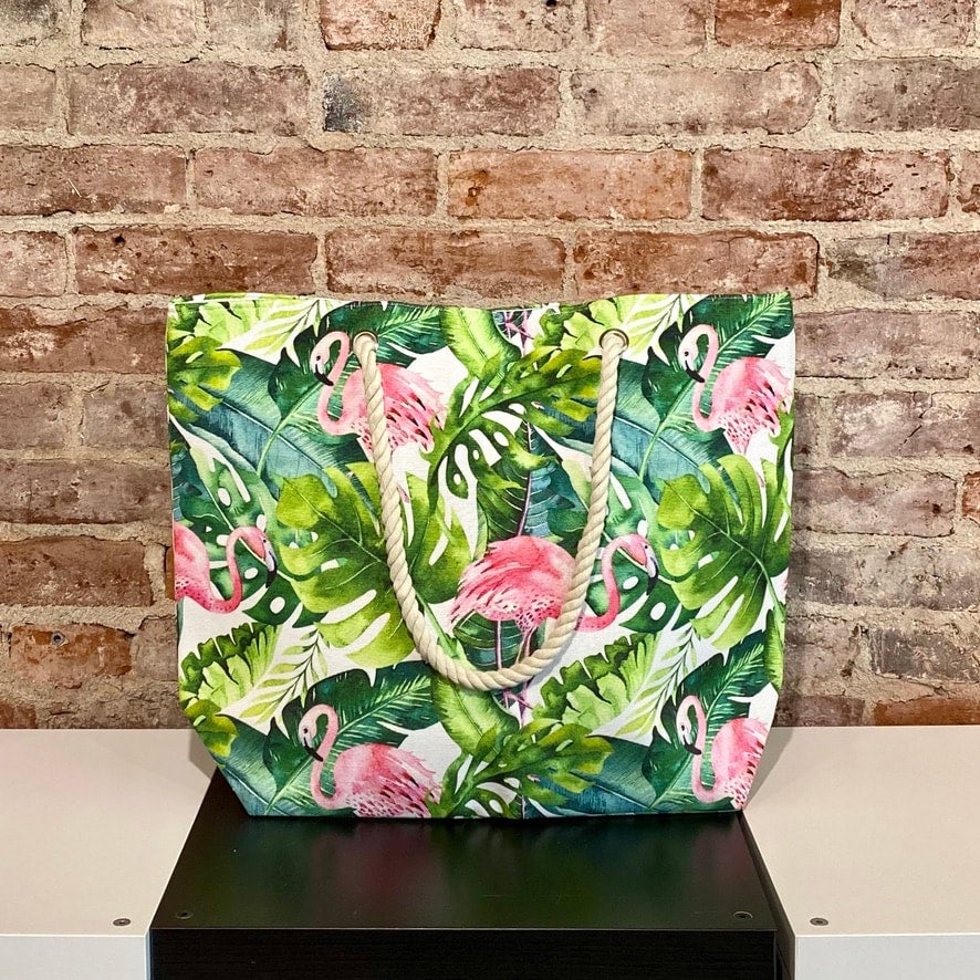 Flamingo on sale beach bag