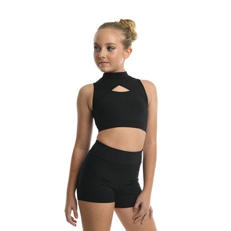 Starever Decathlon Modern Dance High-Neck Crop Top With Bra - ShopStyle